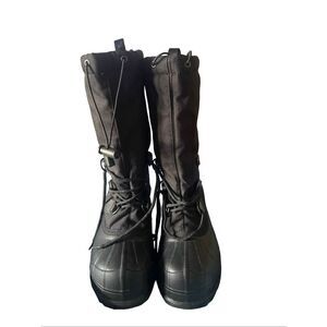 Sorel Mens Black Glacier Waterproof Heavy Duty Winter Snow Boots Size 7